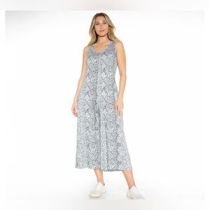 Rhonda Shear Gray Snake Print Jumpsuit